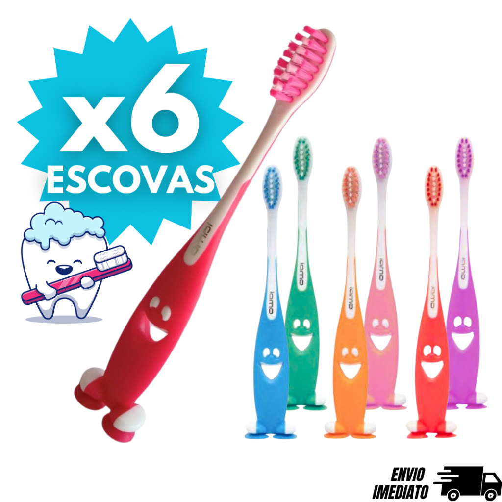 Kit Escovas De Dentes Infantil Pe As Oral Z Higiene Bucal Cerdas