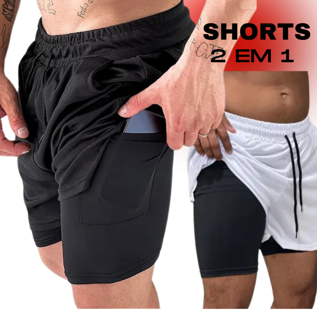 Shorts Masculino Bermuda Compress O Para Corrida Treino Shopee Brasil