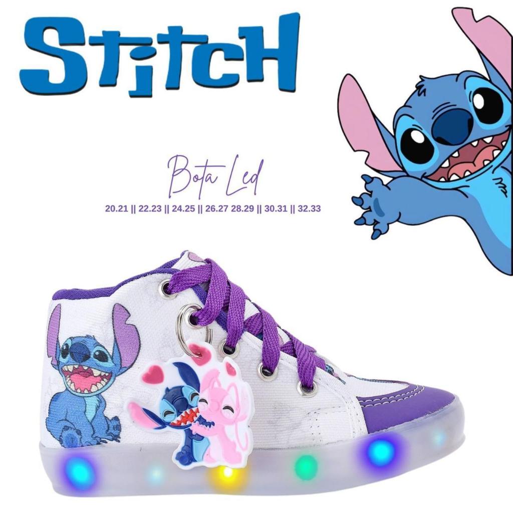 Tenis Infantil Led Lilo E Stitch Barbie E Personagem Da Disney E