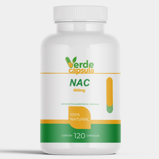 NAC Acetilcisteína 600mg 120 Doses N Acetil L Cisteína Suplemento