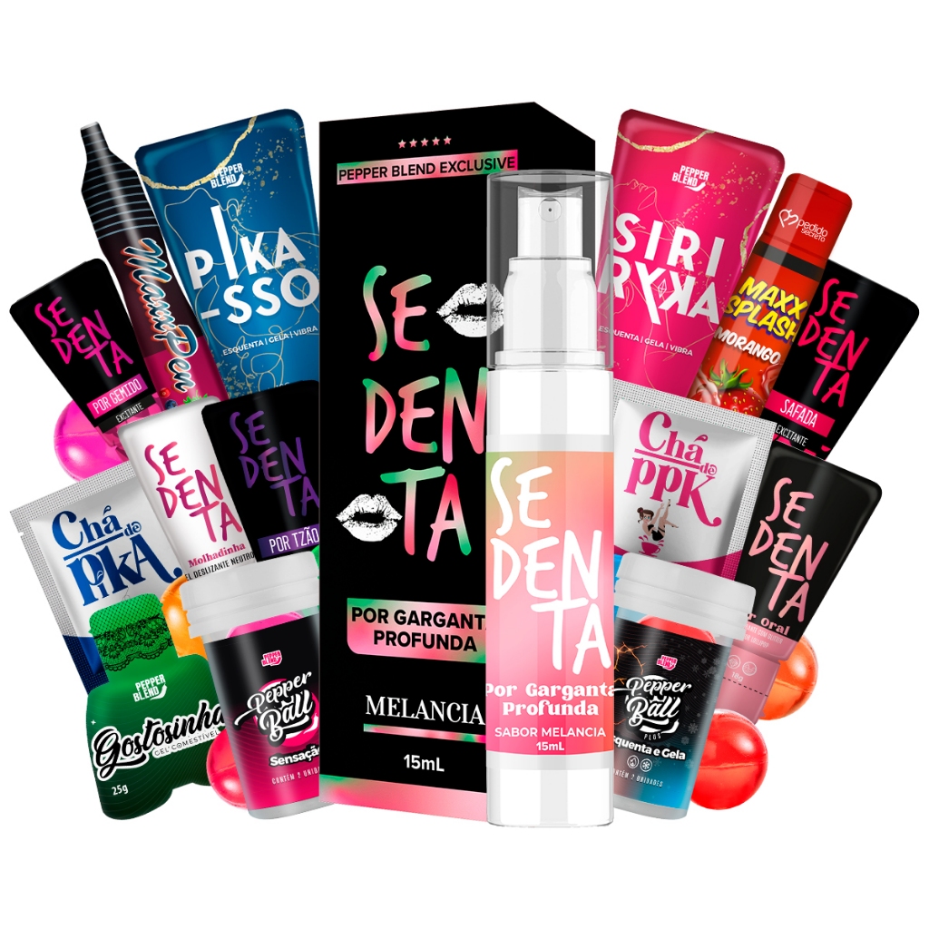 Kit 15 Produtos Sex Shop Erótico Sedenta por Garganta Profunda e Géis