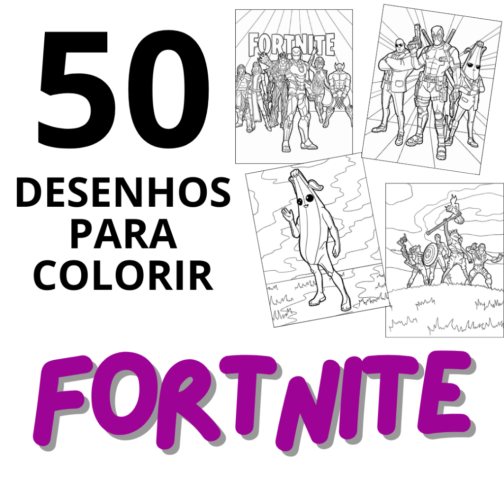 Kit Fortnite Desenhos Para Colorir Folhas Soltas Shopee Brasil