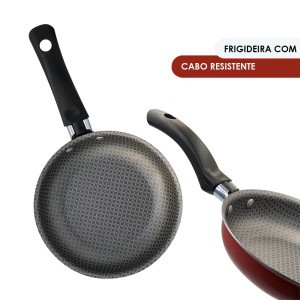 Frigideira Fritar Ovo Antiaderente Sem Oleo Alegrete Cm Vermelho