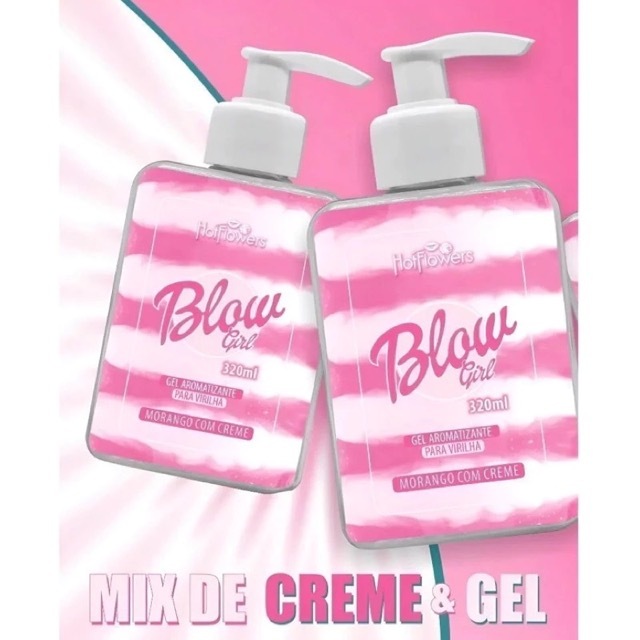 Blow Girl Gel Creme Hidratante Beijável Corpo e Virilha Morango