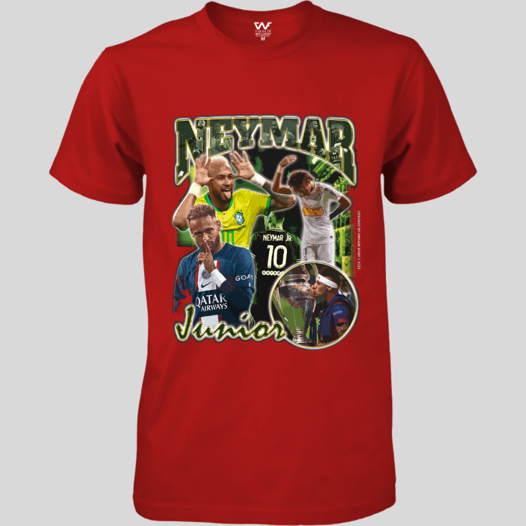 Camiseta Neymar Menino Ney Camisa Básica Personalizada Unissex VALOR 1