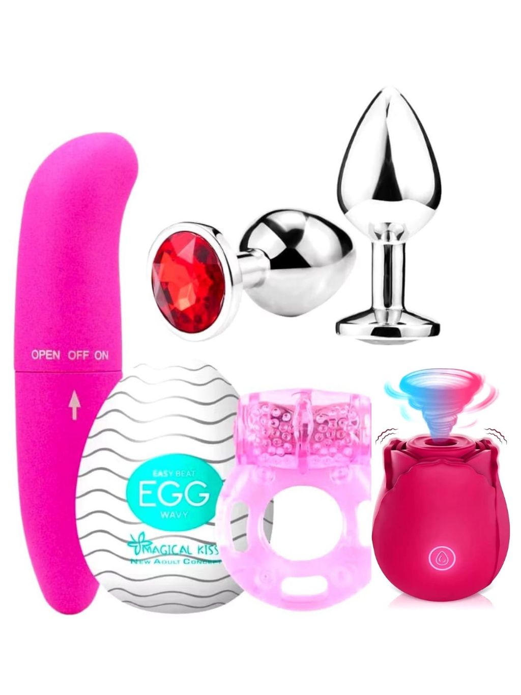 Kit Sex Shop Vibrador Plug Anal Masturbador Masculino Anel