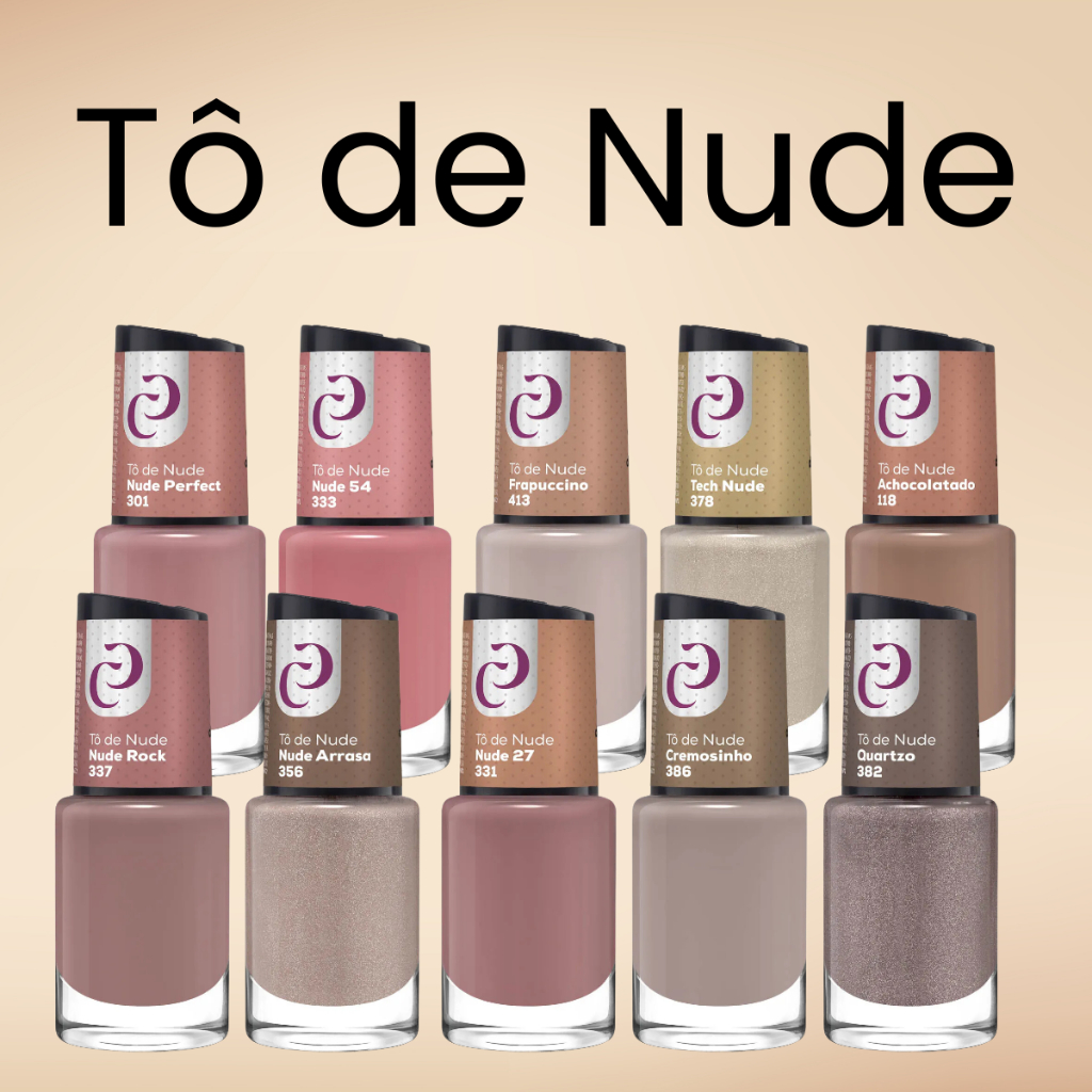 Kit Esmaltes Cora Cole O T De Nude Nova Cole O Lan Amento Marrom