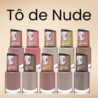 Kit 10 Esmaltes Cora Coleção Tô de Nude Nova Coleção Lançamento Marrom