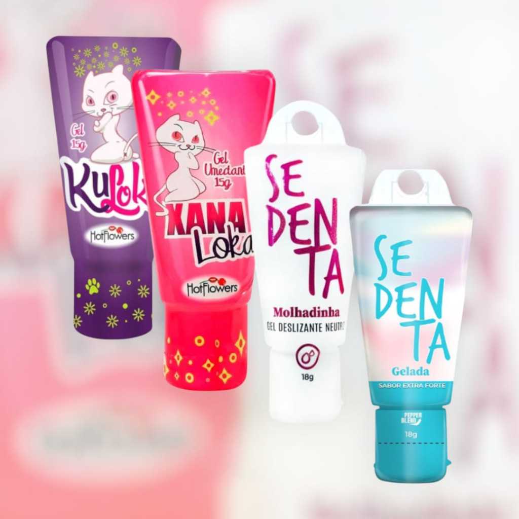 Kit De 4 KuLoko Xana Loka Sedenta Molhadinha Gelada Excitante