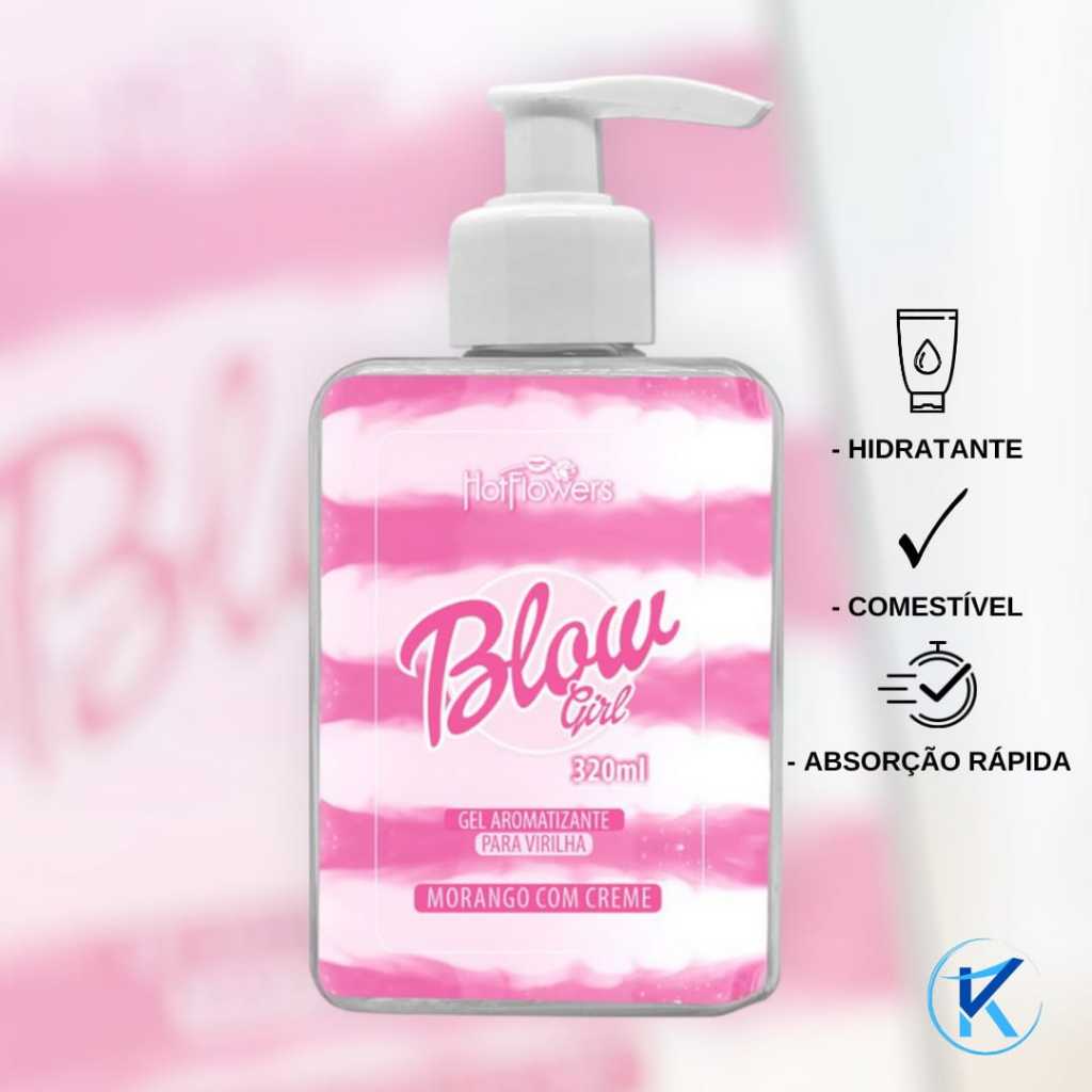 Blow Girl Gel Hidratante Creme Beijavel Corpo Virilha Oral Hot Flowers