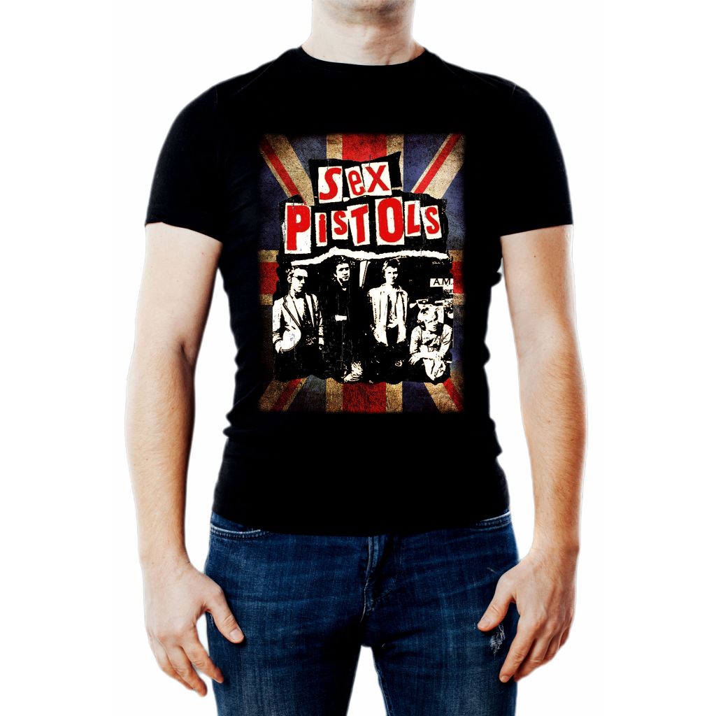 Camiseta Preta Sex Pistols Banda Punk Rock Shopee Brasil