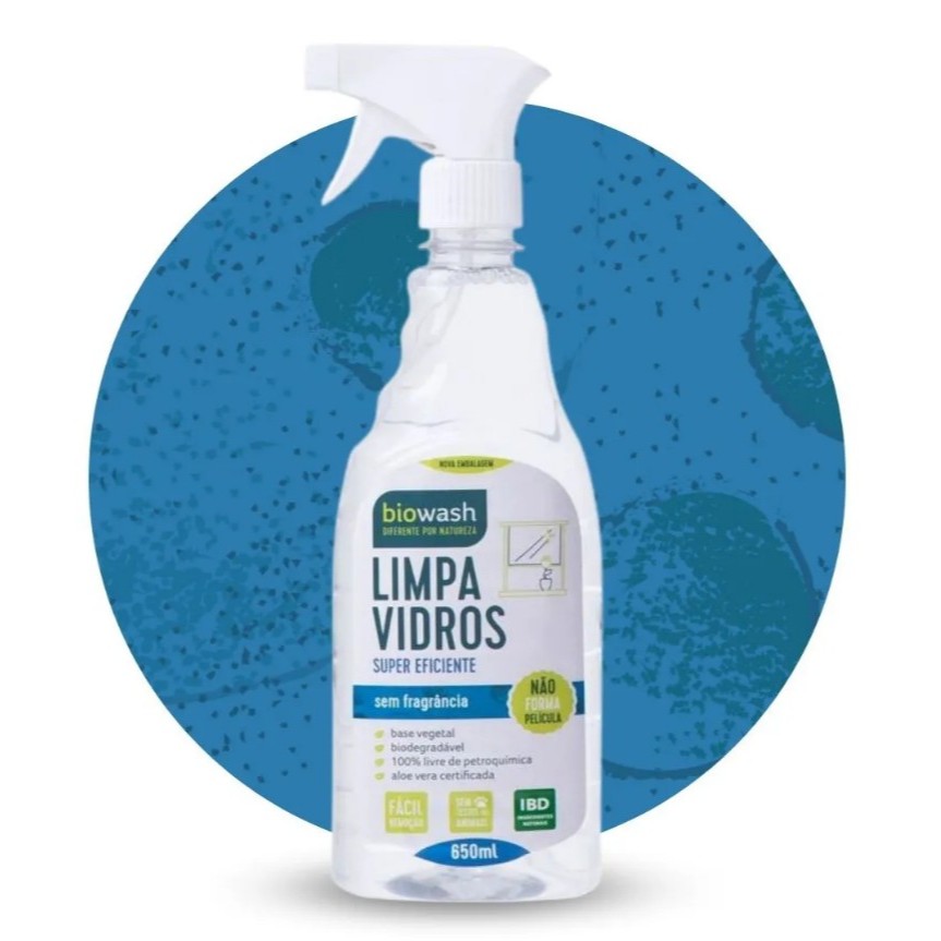 Limpa Vidros Biodegradável Natural Gatilho 650ml Biowash Shopee Brasil