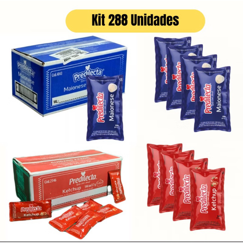 Kit Ketchup Sache Predilecta C Uni De G E Maionese Sache