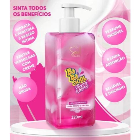 GEL HIDRATANTE BABASOUL SEXY FRUTAS VERMELHAS SOUL Shopee Brasil