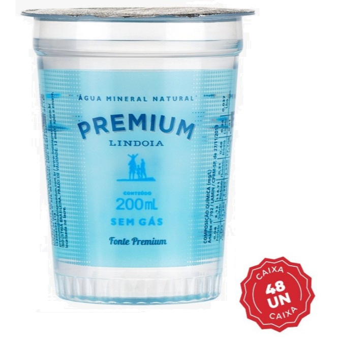 Caixa Copo De Agua 200ml Mineral Lindoia Premium 48 Unidades Shopee