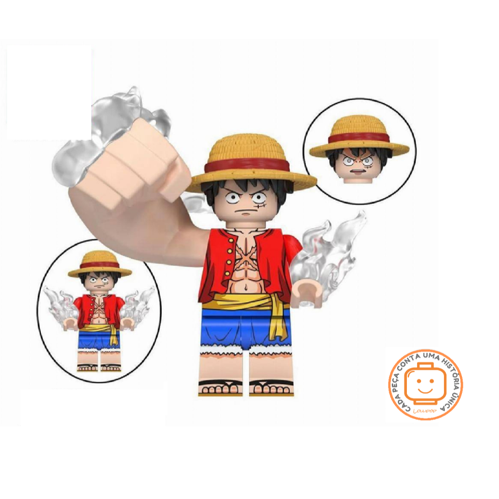 One Piece Luffy Anime Bonecos Minifigures Blocos De Montar