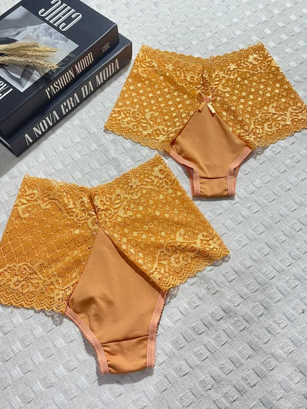 Kit Calcinhas Renda Feminina Lingerie Tanga Vamp Conforto Renda