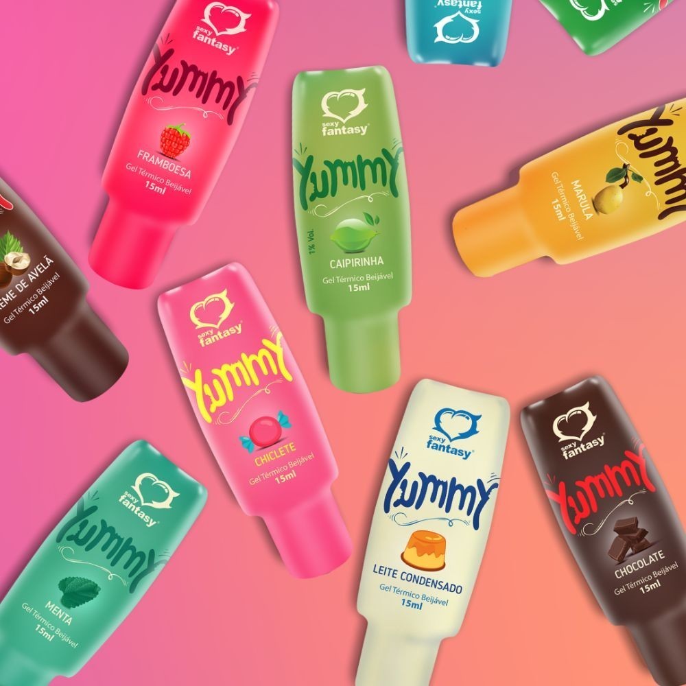Gel beijável térmico 15g hot yummy lubrifica e esquenta corporal