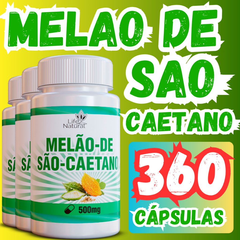 Melão de São Caetano 120 Cápsulas Suplemento Natural Shopee Brasil