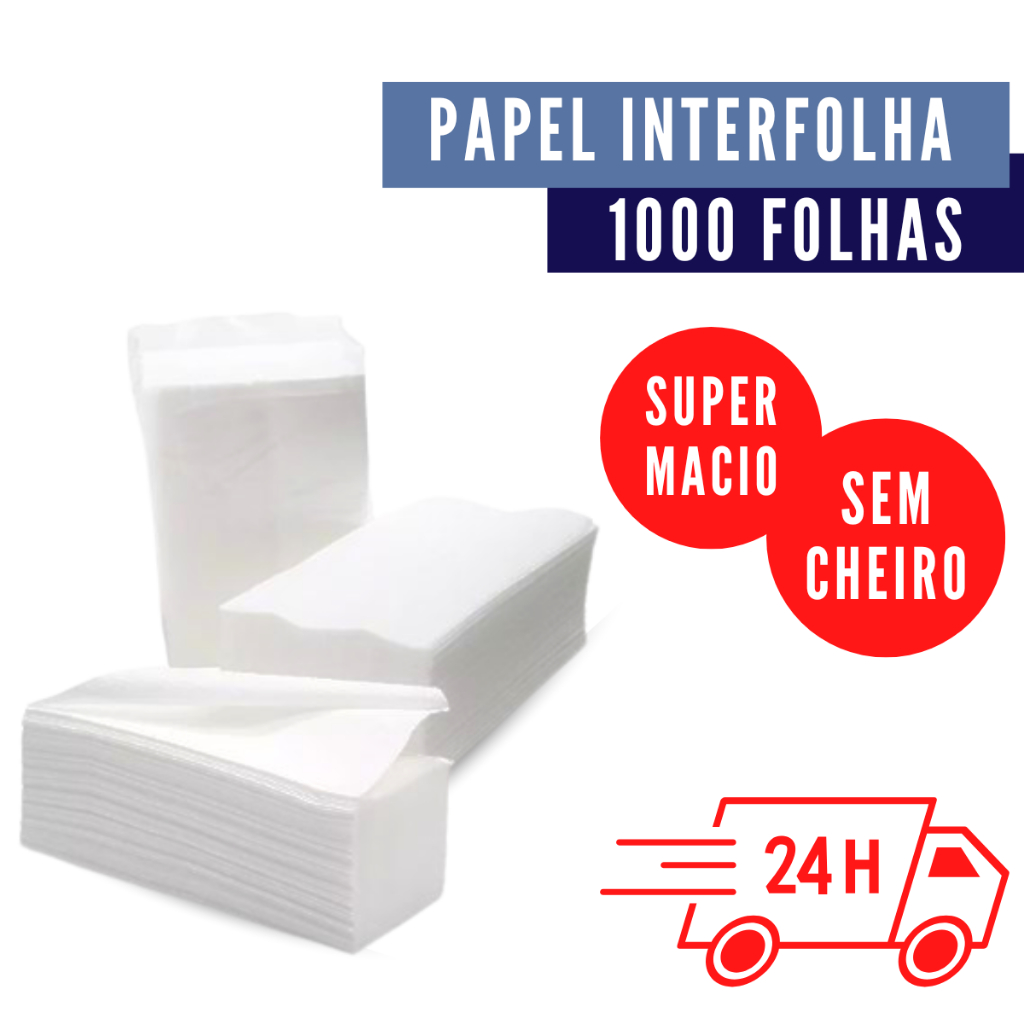 Papel Interfolhado Super Premium 1 000 Folhas Sem Cheiro Branco Extra