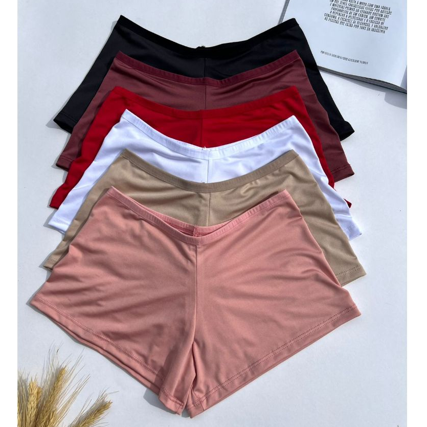 Kit Calcinha Shortinho Cueca Boxer Feminina Conforto Lingerie Moda