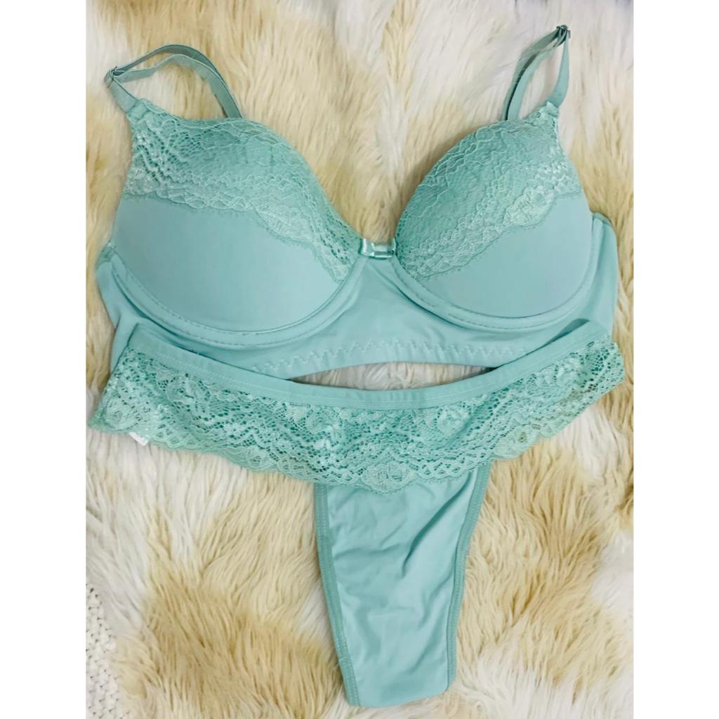 Conjunto Lingerie Calcinha E Suti Bojo Verde Bebe Gg Shopee