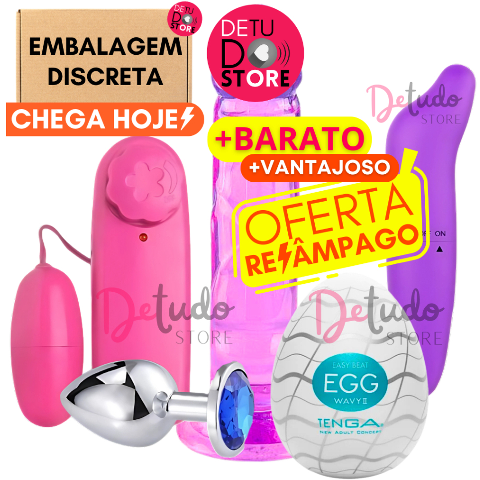 Kit Sex Shop Vibrador Golfinho Ponto G Bullet Vibrador Dildo