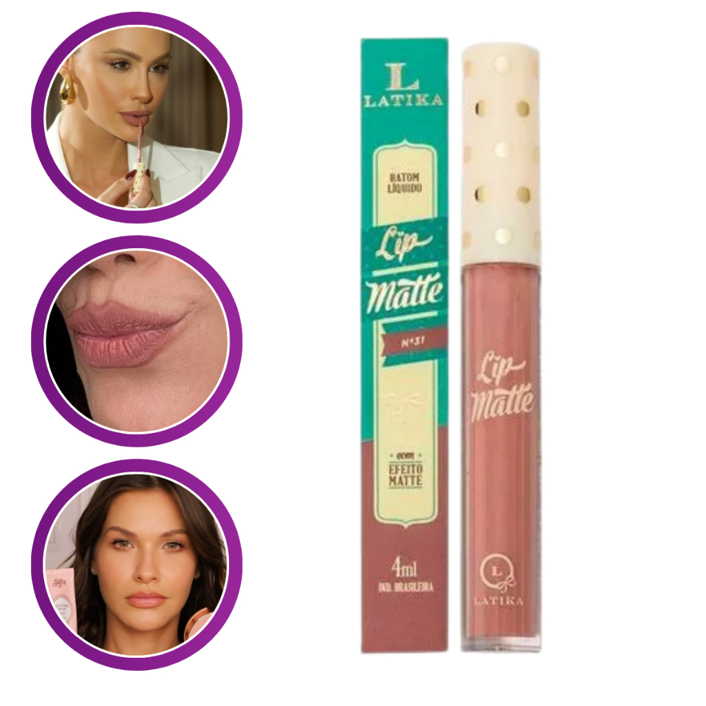 Latika Lip Matte Nude N Batom L Quido Ml Boca Fosco Shopee Brasil