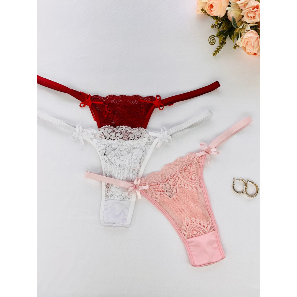 Kit Calcinhas Fio Dental Regulagem Sexy Fio Dental Lingerie