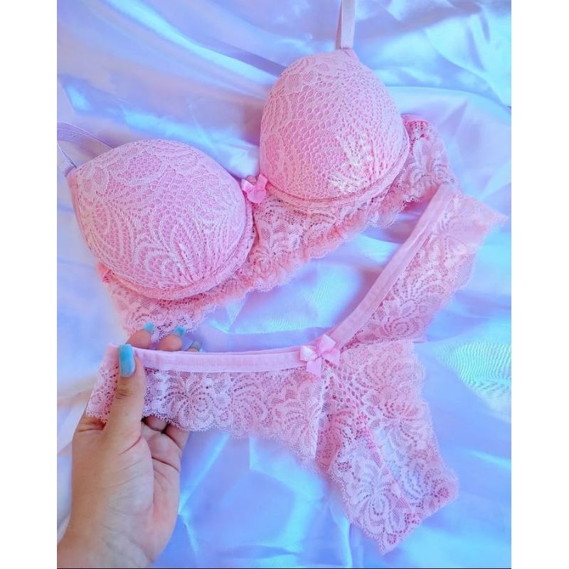 Conjunto De Lingerie Lili Rendado Shopee Brasil