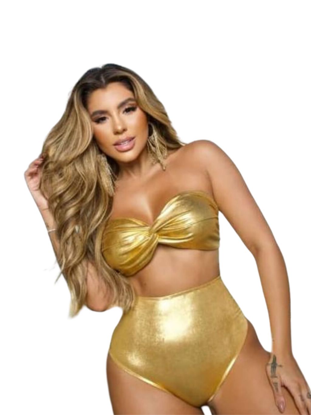 Conjunto Metalizado Top E Hot Pants Carnaval Bloquinho Cris Shopee Brasil