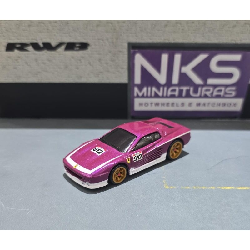 Hot Wheels Ferrari F512M Racer Roxo Shopee Brasil