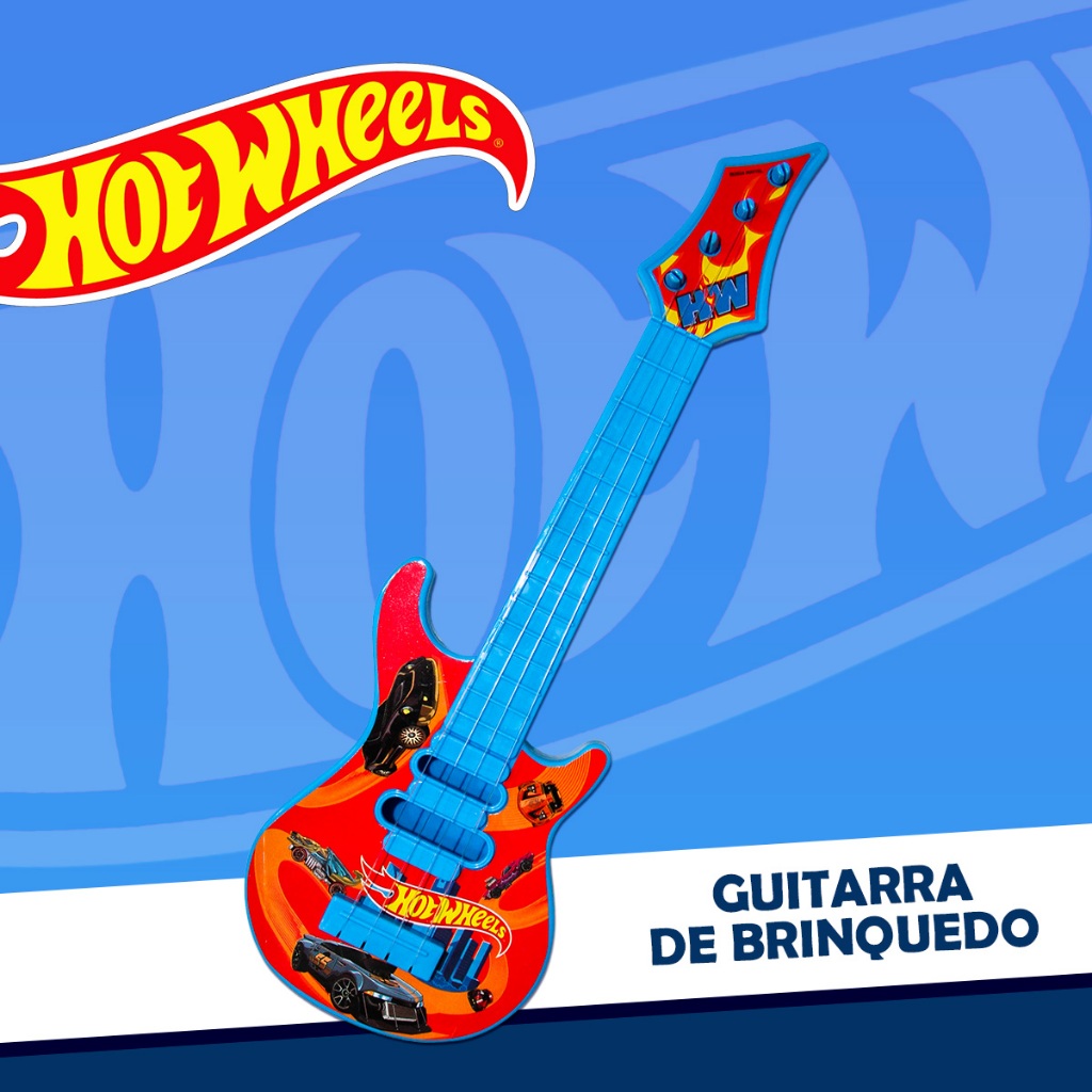 Brinquedo Guitarra Infantil Hot Wheels Palheta Toyng Shopee Brasil