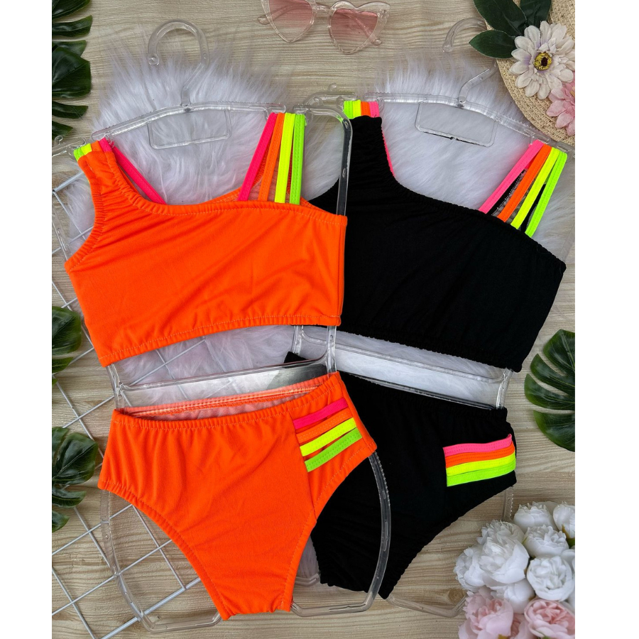 Kit 2 biquíni Juvenil infantil Menina 02 ao 16 bikini feminino infantil