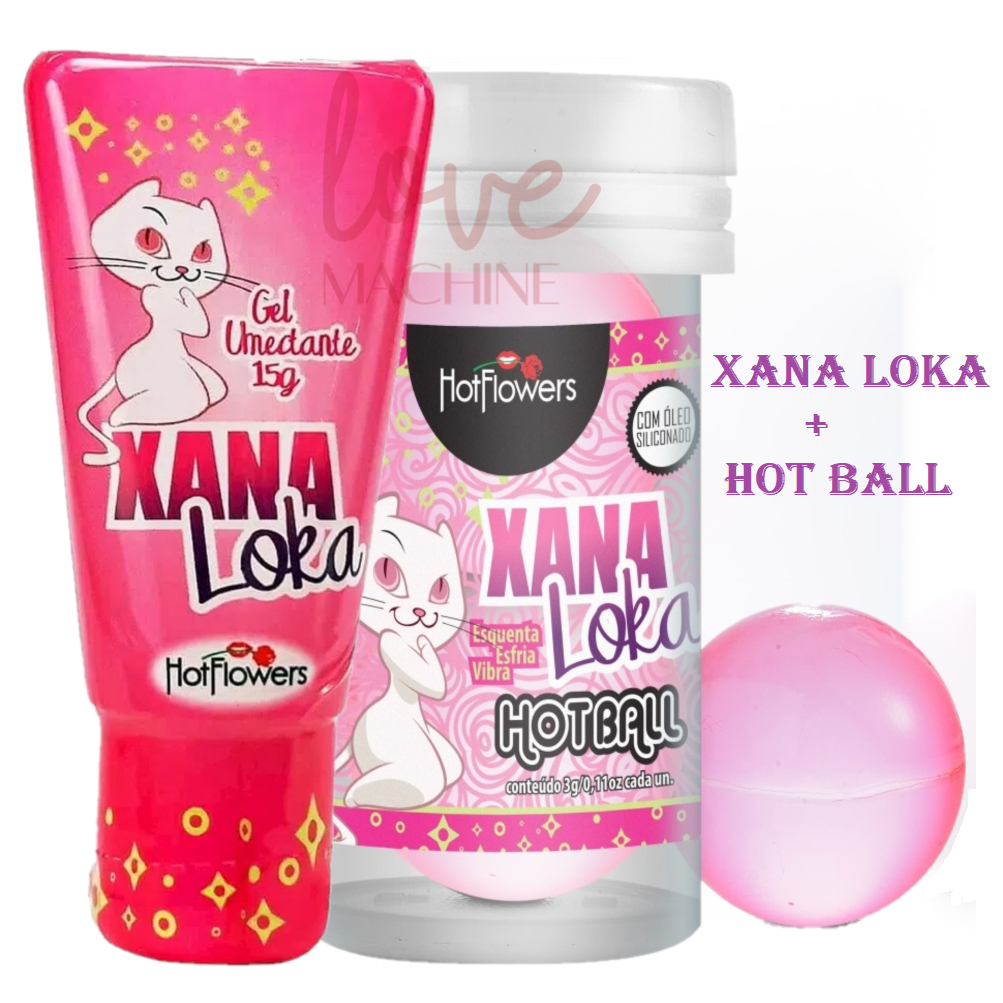 Kit Xana Loka Gel Intimo Feminino Bolinha Hot Ball Xana Loka Hot
