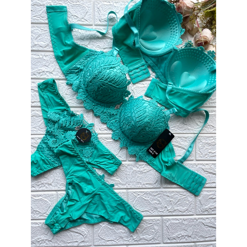 Conjunto De Lingerie Luxo Renda Grippir Calcinha E Suti Bojo