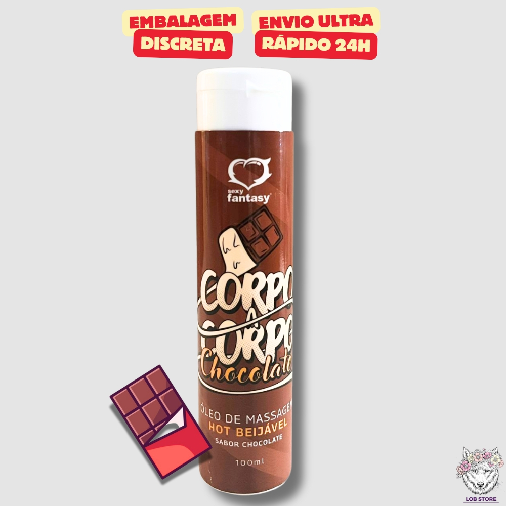 Óleo De Massagem Térmico Chocolate Hot Corpo a Corpo 100ml Sexy Fantasy