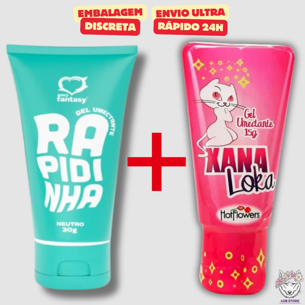 Kit Xana Loka Gel Excitante Feminino G Hot Flowers Gel Lubrificante