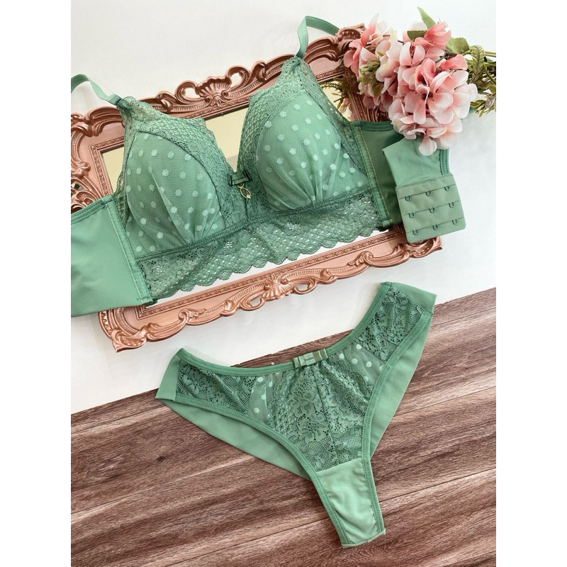 conjunto lingerie sexy sutiã bojo calcinha fio duplo poliamida