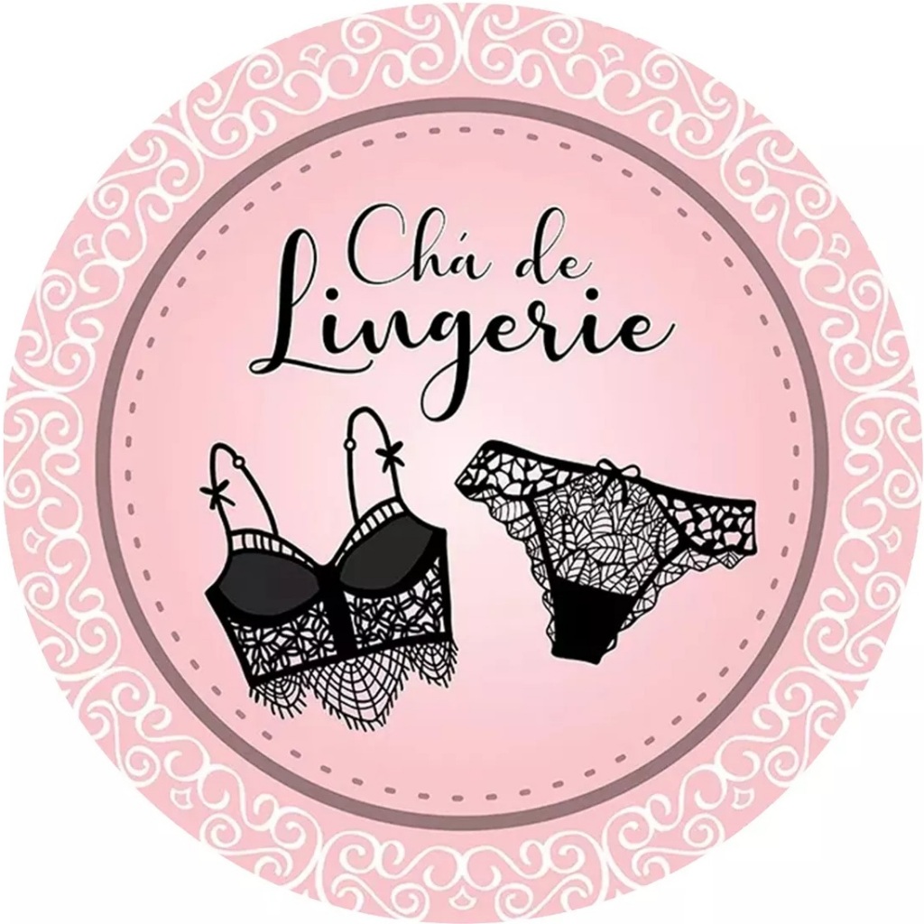 Painel para Festa Sublimado Redondo Tema Chá de Lingerie Shopee Brasil