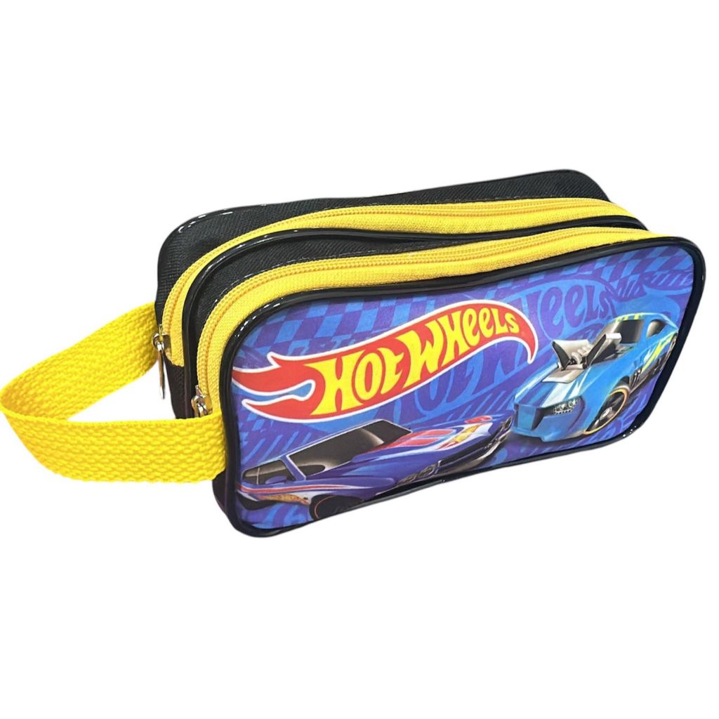 Estojo Escolar Personagem Grande Hot Wheels Filme Desenho Para Menino