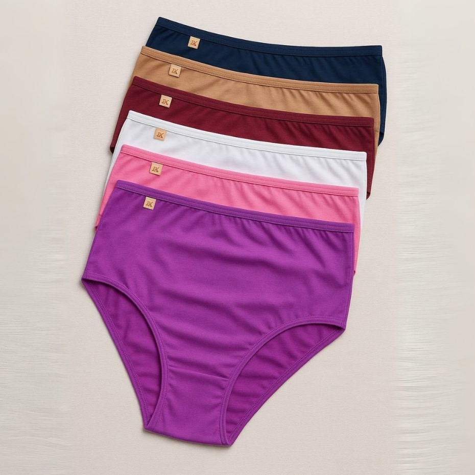Kit Calcinha Cintura Alta Hot Pants Calçola Senhora Feminina Alto