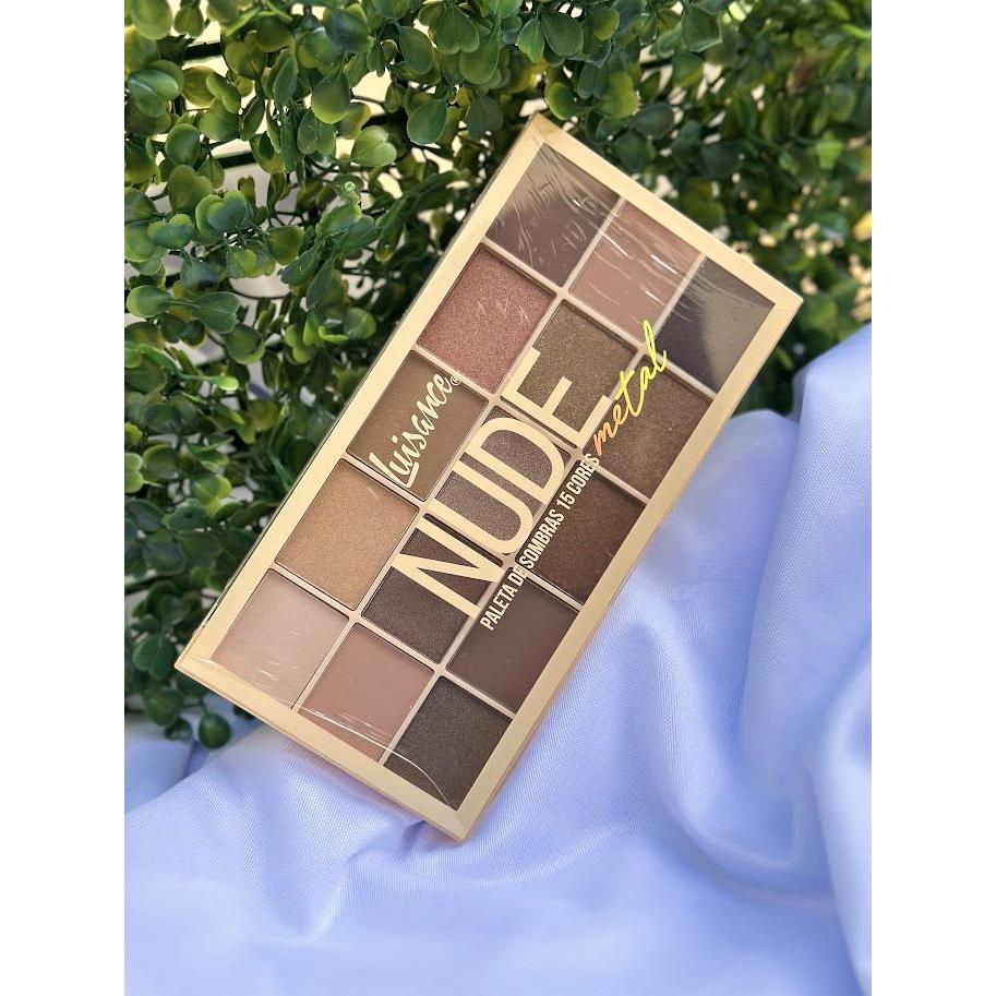 Paleta De Sombra Nude Metal 15 Cores Da Luisance Shopee Brasil