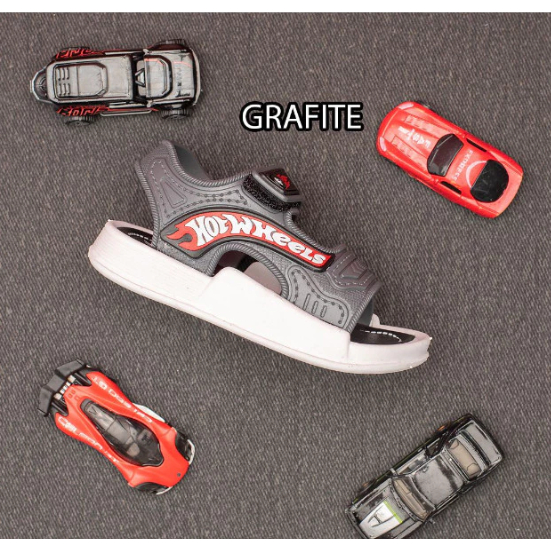 Sandalia Infantil Masculina Sapato Menino Papete Hot Wheels Casual