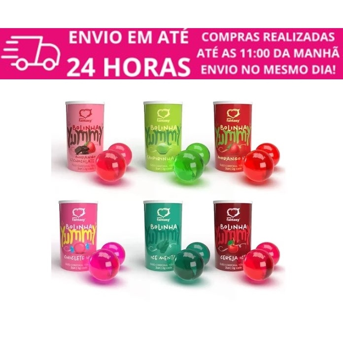 LIQUIDAÇÃO Sex Caps Bolinha Beijável Yummy 02 Unidades Sexy Fantasy