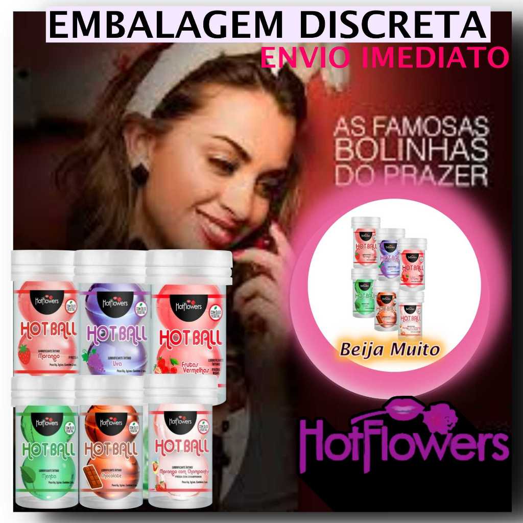 Kit Bolinhas Explosivas Hot Ball Beijavel Gel Lubrificante Sexual Sexo
