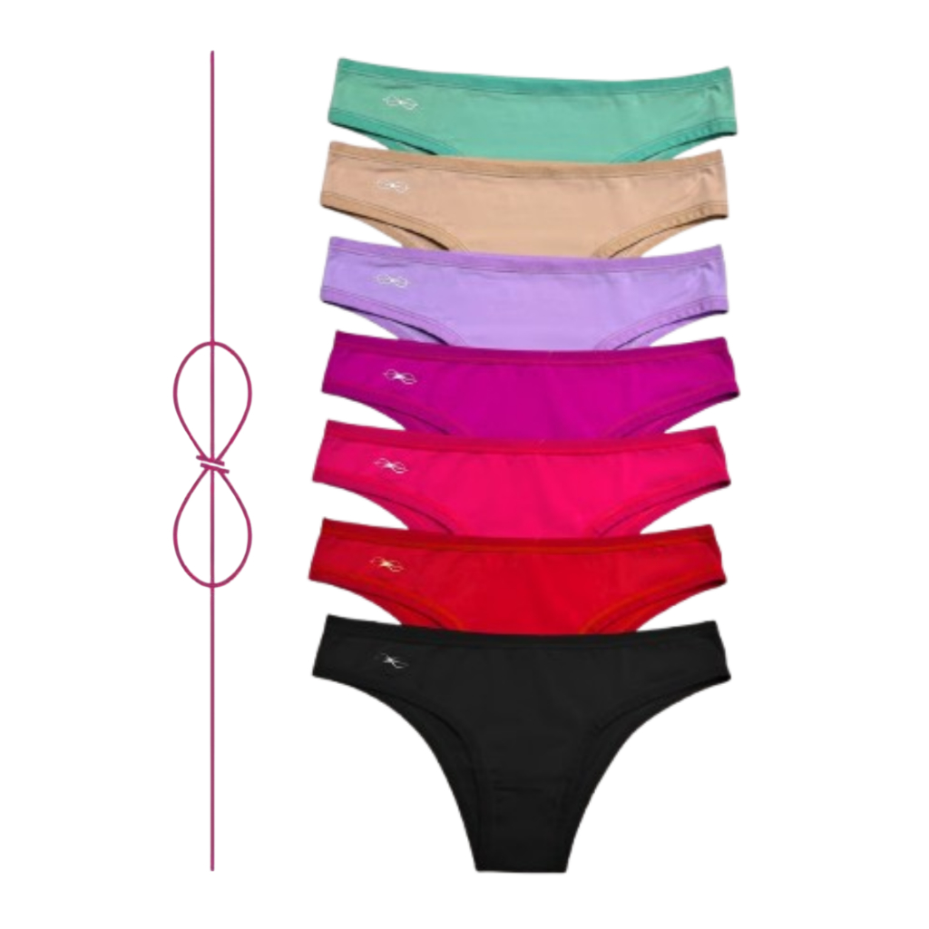 Kit Cores Calcinhas Em Microfibra Afinidades Lingerie Grupo