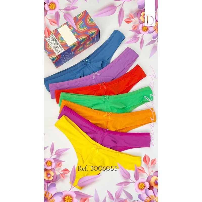 Kit Calcinhas Fio Microfibra Diamantes Lingerie Shopee Brasil