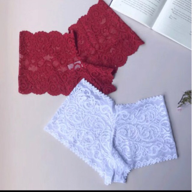 Kit Calcinhas Caleçon Lingerie Tanga Shortinho Renda Feminino