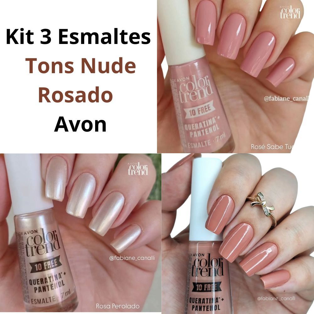Kit Esmalte Tons Nude Rosados Avon Color Trend Shopee Brasil